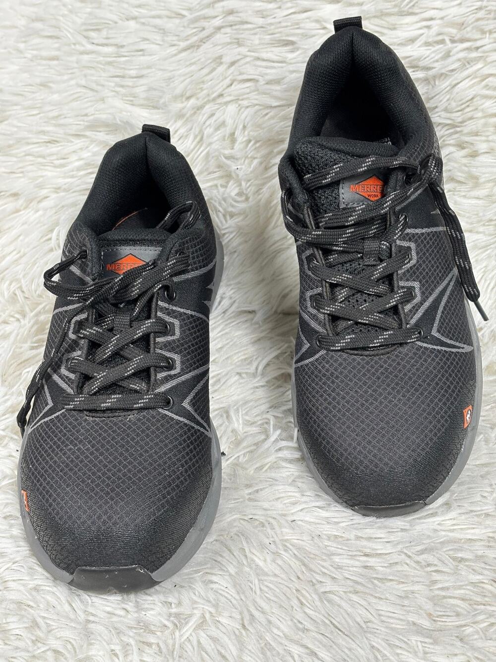 Merrell Work Shoes Womens Size 8M Black Safety Toe Slip Resistant Sneakers - Picture 1 of 9